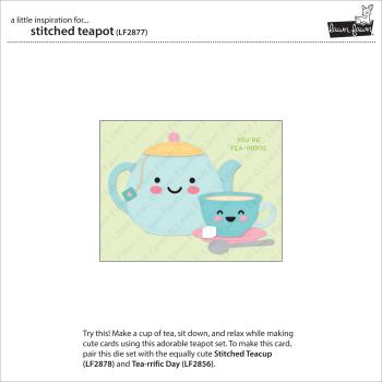 Lawn Fawn Craft Dies - Stitched Teapot