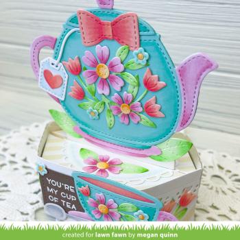 Lawn Fawn Craft Dies - Stitched Teapot