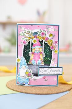 Crafters Companion -Garden Gnomes - 12" Paper Pack