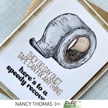 Picket Fence Studios "Duct Tape Can Fix Anything " Clear Stamps 