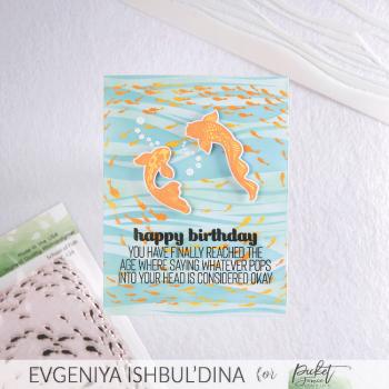 Picket Fence Studios "Slim Line Ocean " Stencil - Schablone