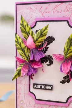 Gemini  Decoupage Flower Stamp & Die Fabulous Fuchsia - Stempel & Stanze 