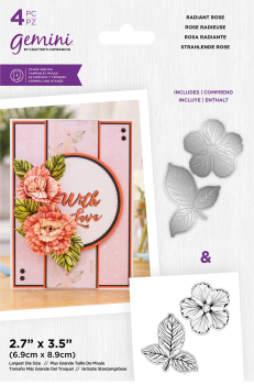 Gemini Decoupage Flower Stamp & Die Radiant Rose  - Stempel & Stanze 