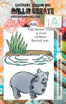 AALL and Create Hippopotamus  Stamps - Stempel A7