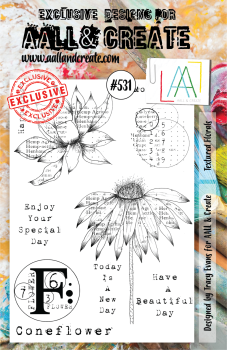 AALL and Create  Textured Florals  Stamps - Stempel A5