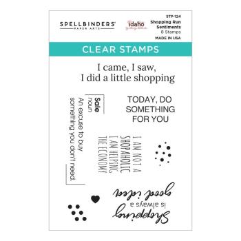 Spellbinders Stempelset - "Shopping Run Sentiments" - Silikonstempel