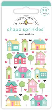 Doodlebug Design "Home Sweet Home Shape Sprinkles" - Epoxy-Sticker