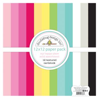 Doodlebug Design "My Happy Place " 12" Paper Pack  - Designpapier 