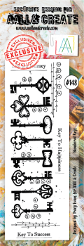AALL and Create  Numbered Keys  Stamps - Stempel  Border 
