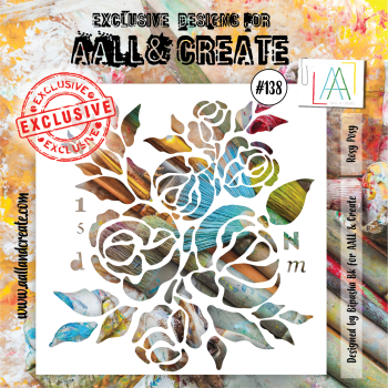 AALL and Create  Rosy Posy  Stencil - Schablone 6x6