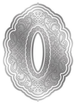 Gemini Ornate Pop-Out Baroque Oval Create-a-Card Dies  - Stanze - Barockes Oval 