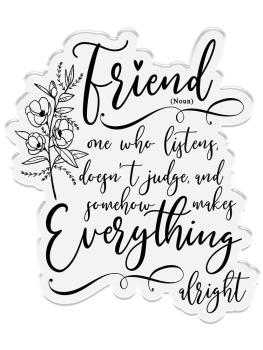 Crafters Companion - Friends for Life - A Friend Like You - Clear Stamps