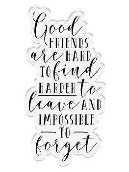 Crafters Companion - Friends for Life - Impossible to Forget - Clear Stamps