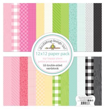 Doodlebug Design "My Happy Place " 12" Paper Pack  - Designpapier 