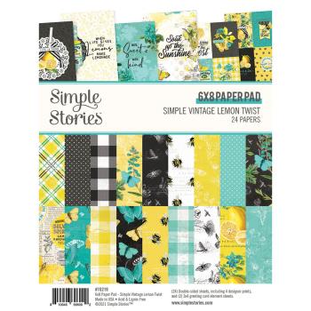 Simple Stories Simple Vintage Lemon Twist  Paper Pad - Designpapier 6x8 Inch