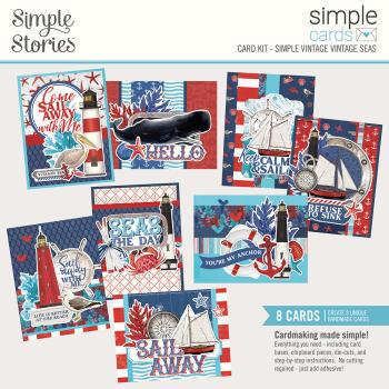 Simple Stories  Vintage Seas  Simple Cards Kit - Bits & Pieces