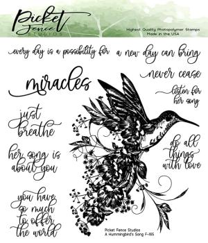 Picket Fence Studios "A Hummingbird's Song " Clear Stamps