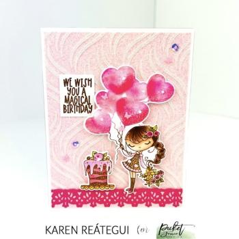 Picket Fence Studios "Birthday Girl Dear " Clear Stamps