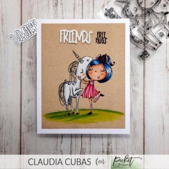 Picket Fence Studios "My Pet Unicorn Dear " Clear Stamps