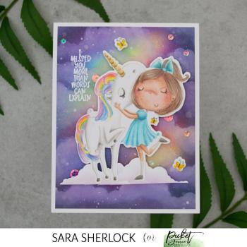 Picket Fence Studios "My Pet Unicorn Dear " Clear Stamps