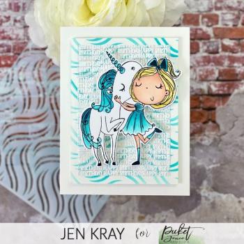 Picket Fence Studios "My Pet Unicorn Dear" Die - Stanzenset