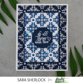 Picket Fence Studios "Tile Montage" Stencil - Schablone