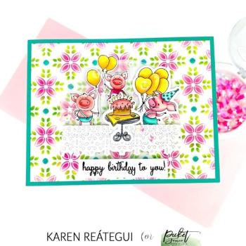 Picket Fence Studios "When Birthday Pigs Fly " Clear Stamps