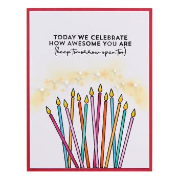 Spellbinders Stempelset - "Awesome Birthday" - Silikonstempel