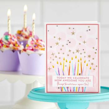 Spellbinders Stempelset - "Awesome Birthday" - Silikonstempel