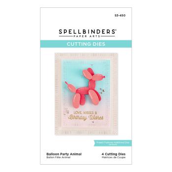 Spellbinders Dies "Balloon Party Animal Etched" Stanzschablonen