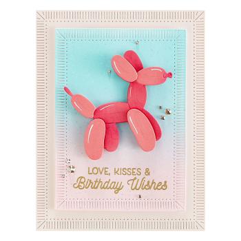 Spellbinders Dies "Balloon Party Animal Etched" Stanzschablonen