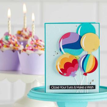 Spellbinders Dies "Color Block Balloons Etched" Stanzschablonen