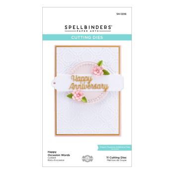 Spellbinders Dies "Happy Occasion Words Etched" Stanzschablonen