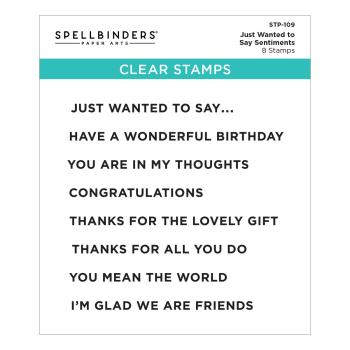 Spellbinders Stempelset - "Just Wanted to Say Sentiments" - Silikonstempel