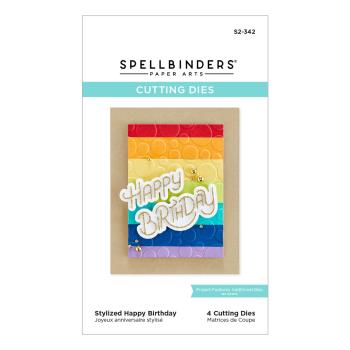 Spellbinders Dies " Stylized Happy Birthday Etched" Stanzschablonen