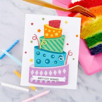 Spellbinders Dies "Topsy Turvy Cake Etched" Stanzschablonen