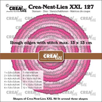 Crealies - Crea-Nest-Lies XXL Stanzschablone Circles With Rough Edges 