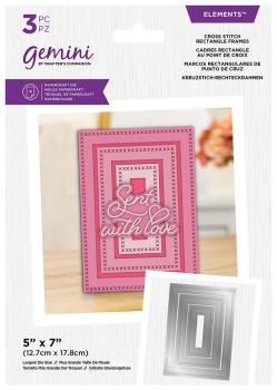 Gemini Nesting Frame Cross Stitch Rectangle Frames Elements Dies  - Stanze - Kreuzstich - Rechteckrahmen 