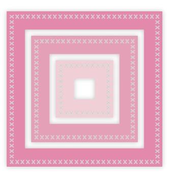 Gemini Nesting Frame Cross Stitch Square Frames Elements Dies  - Stanze - Kreuzstich - Quadratrahmen 