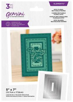 Gemini Nesting Frame Ditsy Floral Rectangle Frames Elements Dies  - Stanze - DITSY Blumen - Rechteckige Rahmen 