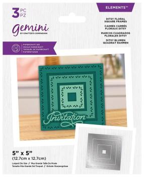 Gemini Nesting Frame Ditsy Floral Square Frames Elements Dies  - Stanze - DITSY Blumen - Quadrat Rahmen 