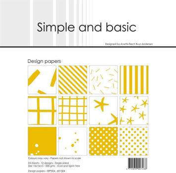 Simple and Basic "Mustard " Paper Pack 6x6 Inch 
