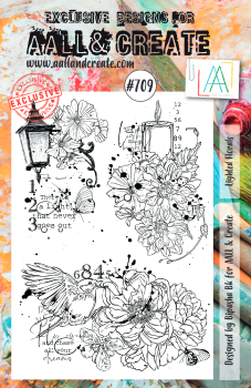 AALL and Create  Lighted Florals  Stamps - Stempel A5