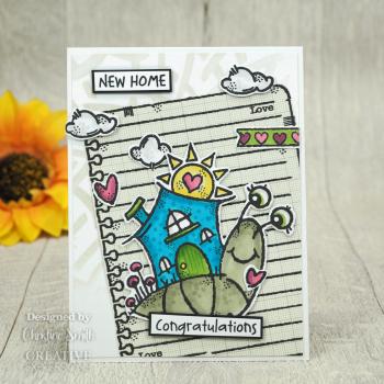 Woodware Happy House Snail   Clear Stamps - Stempel 