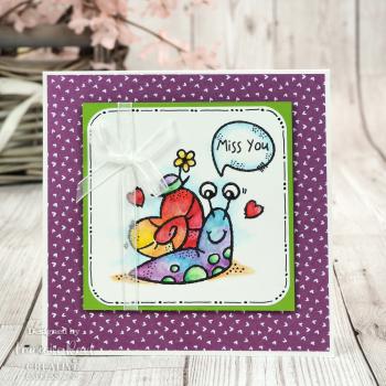 Woodware Happy Snail   Clear Stamps - Stempel 