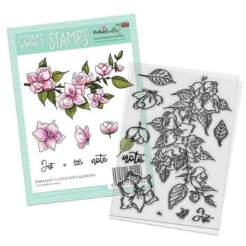 Polkadoodles Stempel "Just a Little Note Blossom Flower" Clear Stamp-Set