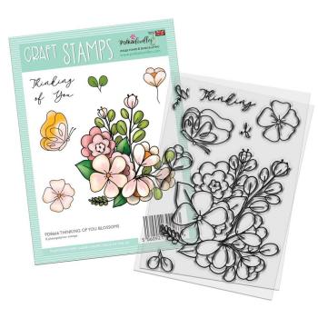 Polkadoodles Stempel "Thinking of You Blossom Flower" Clear Stamp-Set