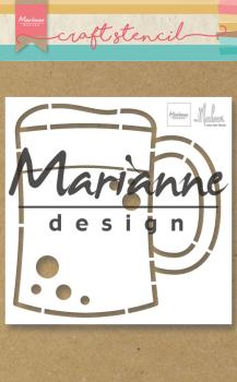 Marianne Design - Stencil -  by Marleen Beer Mug  - Schablone 
