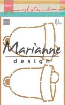 Marianne Design - Stencil -  by Marleen Christmas Bells  - Schablone 