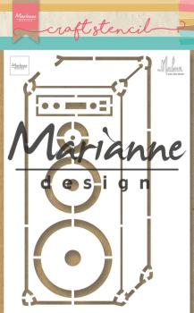 Marianne Design - Stencil -  by Marleen Music Speaker  - Schablone 